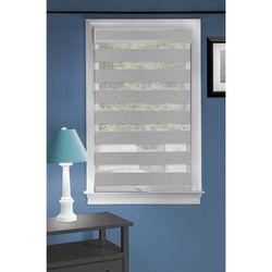 Wide Width Cordless Celestial Sheer Double Layered Shade by Achim Home Décor in Grey (Size 36" W 72" L)