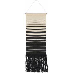 Raphine 40"H x 18"W Jute Black/Oatmeal/Light Beige/Beige Wall Hanging - Boutique Rugs