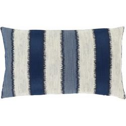 Borger 14"L x 24"W Cottage Ivory/Navy Lumbar Pillow - Boutique Rugs