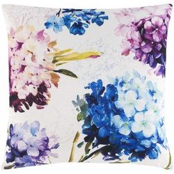 Langtoft 18" Square Cottage White/Olive/Blue/Burgundy/Ice Blue/Ink Blue/Lavender/Mauve/Mustard/Pink/Purple/Wheat/Peach/Teal Throw Pillow - Boutique Rugs