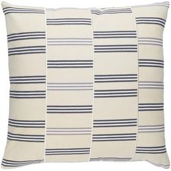 Staindrop 20" Square Modern Cotton Cream/Medium Gray/Light Beige/Navy/Slate/Slate Blue/Peach Throw Pillow - Boutique Rugs