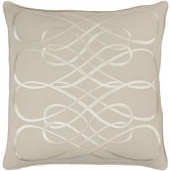 Highton 22" Square Modern Beige/Light Beige/Peach Throw Pillow - Boutique Rugs