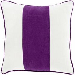 Plymstock 18" Square Modern Cream/Medium Purple Throw Pillow - Boutique Rugs
