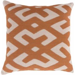 Golspie 22" Square Tan/Brown/Dark Red Throw Pillow - Boutique Rugs