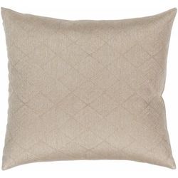Bonaire 18" Square Modern Tan/Metallic Gold Throw Pillow - Boutique Rugs