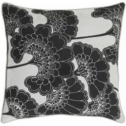 Montmorency 13"L x 20"W Cottage Black/Off White Lumbar Pillow - Boutique Rugs