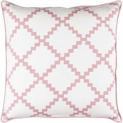 Underdale 18" Square Modern White/Mauve Throw Pillow - Boutique Rugs