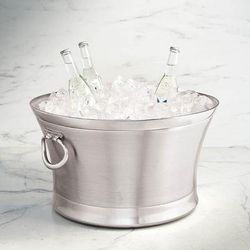 Optima Beverage Tub - Hammered Stainless Steel, Hammered Stainless Steel 21" - Frontgate