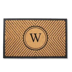 Tifton Monogrammed Coco Door Mat - 36" x 72", J - Frontgate