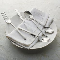 Arezzo Flatware, Set of Five - Brushed Stainless - Frontgate