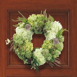 Hydrangea, Cedar and Cherry Blossom Wreath - Frontgate