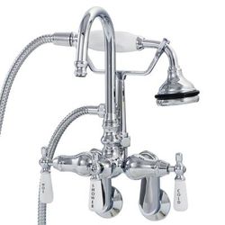 Randolph Morris Clawfoot Tub Wall Mount Gooseneck Faucet with Handshower RM403-CP