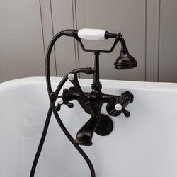 Randolph Morris Low Spout British Telephone Clawfoot Faucet W/ Handshower RM146ORB
