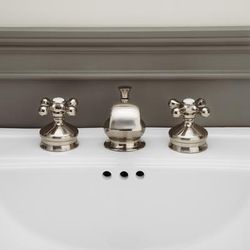 Randolph Morris Widespread Bathroom Sink Faucet - Metal Cross Handles RMB325MC-BN
