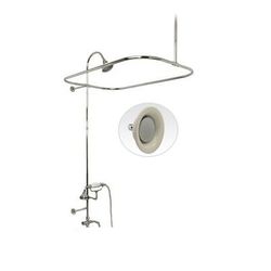 Randolph Morris 48 Inch End Mount Shower Conversion Kit with Handshower Cradle & Sunflower Shower Head RMSHOWERKIT5S-48C