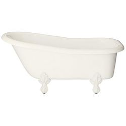 Restoria Bathtub Imperial 66 Inch Acrylic Slipper Clawfoot Tub - Tub Wall Faucet Drillings S553-P
