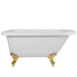 Randolph Morris Savanna 59 Inch Acrylic Classic Clawfoot Tub - Rim Faucet Drillings - Ball & Claw Feet RMA60RT7WRBS