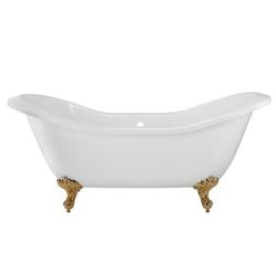 Randolph Morris Serenity 72 Inch Acrylic Double Slipper Clawfoot Tub - Rim Faucet Drillings - Imperial Ball & Claw Feet RMA72DS7DIPB