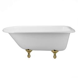 Randolph Morris Heritage 54 Inch Cast Iron Classic Clawfoot Tub - Rim Faucet Drillings LG54RT7WRBS