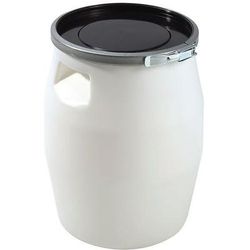 Fût 50 L Avec Genouillère Métal Et Couvercle - Blanc - Gilac