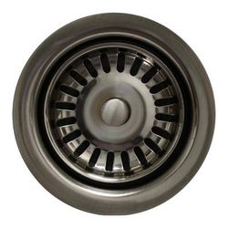 Whitehaus Collection Extended Flange Garbage Disposer Strainer For Duet Series Sinks WH202-BN