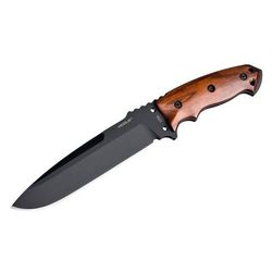 Hogue EX-F01 7in. Fixed Drop Point Blade A-2 Black Kote Wood Scales Coco Bolo 35156