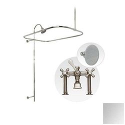 Randolph Morris Deck Mount Clawfoot Tub Shower Enclosure with Faucet and Watering Can Showerhead RM739W-60C