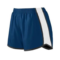 Augusta Sportswear 1266 Athletic Girls Pulse Team Short in Navy Blue/White/Black size Small