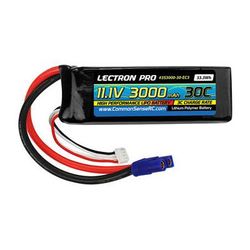 Common Sense RC 11.1V 3000mAh 30C LiPo Battery with EC3 Connector for E-Flite & Parkzone RC 3S3000-30-EC3