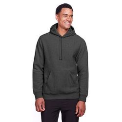 Team 365 TT96 Adult Zone HydroSport Heavyweight Pullover Hooded Sweatshirt in Dark Grey Heather size 4XL | Cotton/Polyester Blend