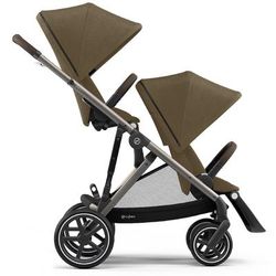Cybex Gazelle S Double Stroller - Classic Beige (Taupe Frame)
