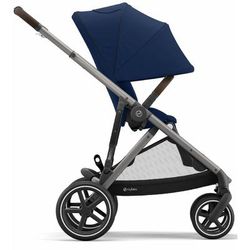 Cybex Gazelle S Single-to-Double Stroller - Navy Blue (Taupe Frame)