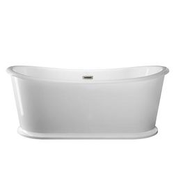 Randolph Morris Valeta 69 Inch Acrylic Double Slipper Freestanding Tub RMA6-BN