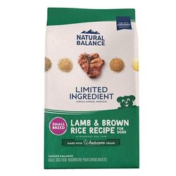Limited Ingredient Small-Breed Adult Dry Dog Food with Healthy Grains Lamb & Brown Rice Recipe, 12 lbs.