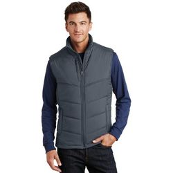 Port Authority J709 Puffy Vest in Dark Slate/Black size Large | Polyester