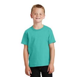 Port & Company PC099Y Youth Beach Wash Garment-Dyed Top in Peacock size Medium | Cotton