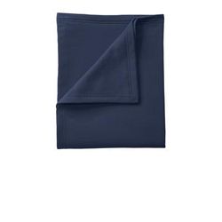 Port & Company BP78 Core Fleece Sweatshirt Blanket in Navy Blue size OSFA | Cotton Polyester