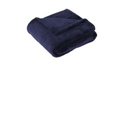 Port Authority BP32 Oversized Ultra Plush Blanket in Deep Navy Blue size OSFA | Polyester