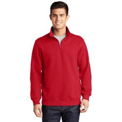 Sport-Tek ST253 1/4-Zip Sweatshirt in True Red size Large | Cotton Blend