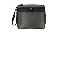 Port Authority BG513 12-Can Cube Cooler in Gray/Black size OSFA | Polyester Blend