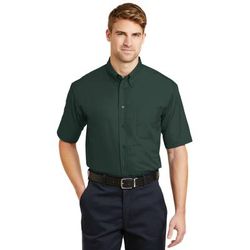 CornerStone SP18 Short Sleeve SuperPro Twill Shirt in Dark Green size 4XL | Cotton/Polyester Blend
