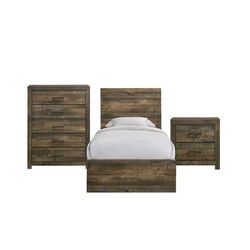 Beckett Twin Panel 3PC Bedroom Set - Picket House Furnishings BY500TB3PC