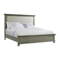 Clovis King Panel Bed in Grey - Picket House Furnishings CW300KB