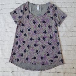 Lularoe Tops | Lularoe Disney Classic Tee | Color: Gray/Purple | Size: S