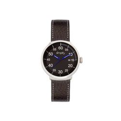 Simplify The 7100 Leather-Band Watch w/Date Black/Black/Silver One Size SIM7103