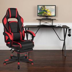 Black Gaming Desk & Chair Set - Flash Furniture BLN-X40RSG1031-RED-GG