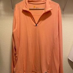 Carhartt Tops | Carhartt 1/4 Zip | Color: Orange | Size: Xl