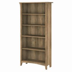 Bush Furniture Salinas Tall 5 Shelf Bookcase in Reclaimed Pine - Bush Furniture SAB132RCP-03