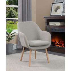 Take a Seat Charlotte Accent Chair in Pewter Gray - Convenience Concepts 310131GY