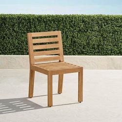 Set of 2 Calhoun Dining Side Chairs in Natural Teak. - Frontgate